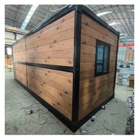 Maison préfabriquée pliable en conteneur de 20 pieds, 2 chambres, résistante aux ouragans, abordable, avec salle de bain et entrée sans clé