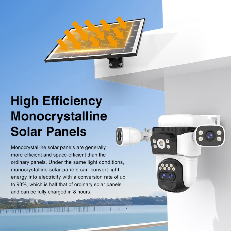 O-kam PRO BG621ZS 6K 12MP AOV Wireless 4G Solar Security Camera with 3 Lenses 10X Zoom CMOS Indoor IP Network 1-Year Warranty · image 4