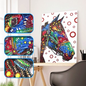 Dipinto Diamantato 5D a Forma Speciale con Cavallo Colorato, Stampa Fai-da-Te, 30x40cm, Foto Personalizzata <span class=keywords><strong>per</strong></span> <span class=keywords><strong>Soggiorno</strong></span> - Product Image 1