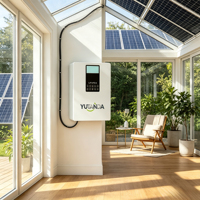 Baterai Lithium LiFePO4 5kW 51.2V 100Ah 10kWh yang Dipasang di Dinding dengan Komunikasi CAN IP65 Hybrid Grid BMS untuk Sistem Tenaga Surya