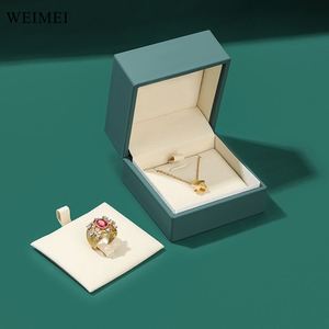 Caja de embalaje de joyería verde WEIMEI, venta al por mayor de gama alta, diseño personalizado, Cajas de Regalo, anillo colgante, exhibición - Product Image 3