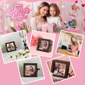 Custom Flip Book telaio a manovella <span class=keywords><strong>Album</strong></span> fotografico personalizzato illuminato <span class=keywords><strong>Album</strong></span> fotografico Mini libro in legno per coppia di donne e uomini - Product Image 2