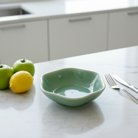 Bol carré en céramique de porcelaine, style nordique contemporain, personnalisable, petit, moyen, grand, résistant au four, idéal pour les cadeaux d'affaires - Vente chaude