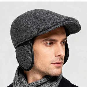 Casquette thermique de mode avec couvre-<span class=keywords><strong>oreille</strong></span> 100% laine béret hiver vieil <span class=keywords><strong>homme</strong></span> chapeau de lierre - Product Image 1