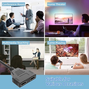 Câble Répartiteur <span class=keywords><strong>HDMI</strong></span> Xput 1x2, Mâle vers 2 Femelles, 1 Entrée 2 Sorties, Adaptateur <span class=keywords><strong>HDMI</strong></span> 1080P - 1 Entrée 2 Sorties pour TV - Product Image 6