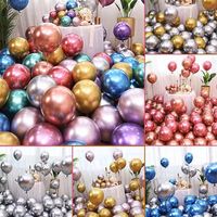 Vente en gros d'usine - Ballons en latex métalliques chromés de 12 pouces pour les fêtes d'anniversaire et les célébrations - Décoration pour fêtes