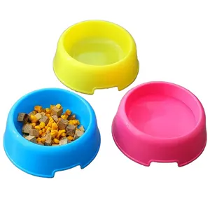 Tigelas para comida e água de animais de estimação, portáteis, leves, anti-derrubamento, base larga, sem ponta, evitam derramamentos, utensílios de mesa de plástico, tigelas para cães