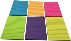 Heada 4*6 Inch Fluorescent Sticky Memo Pads 40 Sheets Loose Leaf Striped Paper Page Markers <b>Scrapbook</b> Flags Customizable - Product Image 3