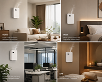 Diffuseur d'arômes électrique commercial de luxe écologique en plastique pour systèmes HVAC, noir ou blanc au choix
