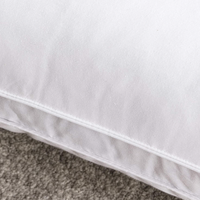 Oreiller de lit blanc de qualité supérieure avec housse en coton, fabrication OEM ODM, vente en gros, pour hôtel, personnalisable