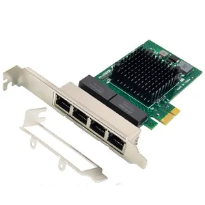 Pcie X1 bốn cổng máy chủ PCI-e Gigabit Ethernet thẻ máy tính để bàn máy tính bcm5719