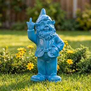 Statuette di Gnomi da Giardino in Resina <span class=keywords><strong>Personalizzate</strong></span> all'Ingrosso con Dito Medio, Ornamenti Divertenti in Vari Colori e Dimensioni - Product Image 1