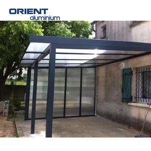 Chất lượng cao nhôm Sun Shade mái hiên dễ dàng lắp ráp ngoài trời Vườn cắm trại Patio Bìa tán thiên nhiên áp lực điều trị gỗ