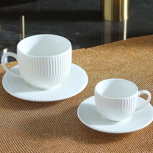 ชุดจานอาหารลายทางสีขาวสไตล์วินเทจสำหรับร้านอาหาร - Product Image 5