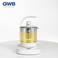 Machine à préparer le thé instantané chaud et froid GWB Electric GC04 1000W en verre de qualité alimentaire pour la maison, la voiture, l'hôtel, le bureau, garantie d'un an