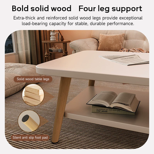 Mesa Pequeña Minimalista Moderna para Sala de Estar, Dormitorio, Mesa de Comedor Baja, Mesa de Centro para Balcón, para Té y Café - Product Image 4