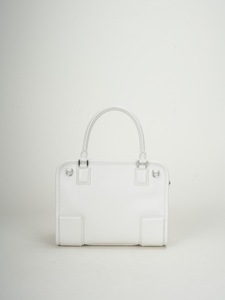 Sac Boston en cuir véritable blanc personnalisé, sac fourre-tout minimaliste à poignée supérieure, sac bandoulière, sac à main élégant personnalisé pour le quotidien avec fermeture éclair - Product Image 2