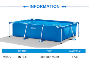 <span class=keywords><strong>Piscina</strong></span> <span class=keywords><strong>Intex</strong></span> 28272, <span class=keywords><strong>Piscina</strong></span> Rectangular Fácil de Instalar, Piscinas Elevadas con Marco Metálico Plegable, <span class=keywords><strong>Piscina</strong></span> Fuori Terra - Product Image 3