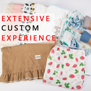 Set Regalo Personalizzato per Bambini con Coperte in Cotone di Bambù e Mussola Stampate Digitalmente per Lettino Neonato - Product Image 3