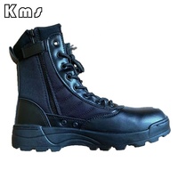 KMS Personnalisé Grande Vente Bottes Tactiques de Combat Noires Imperméables d'Extérieur pour Randonnée Entraînement en Gros pour Hommes