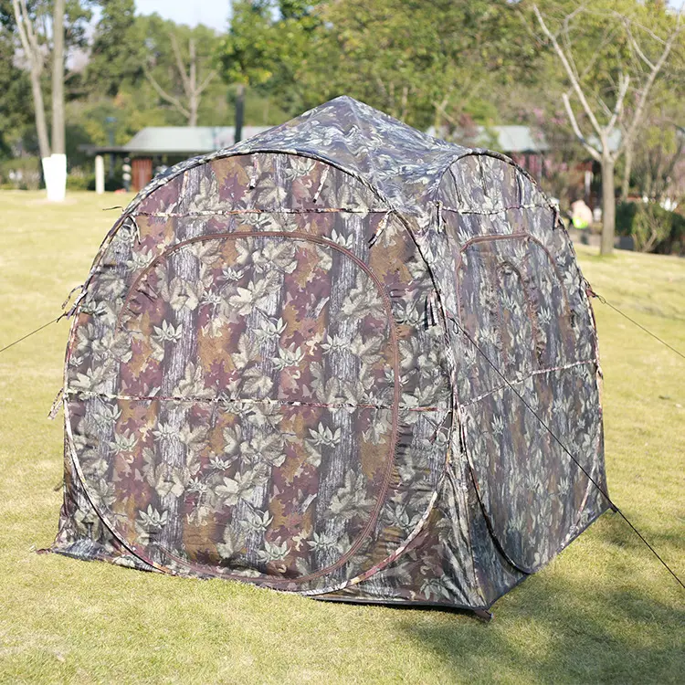 Waterproof Hunting Tent Lightweight Outdoor Waterproof Pop Up Camouflage Ground Hunting Blind Tent