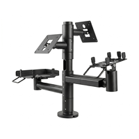 Support de montage rotatif OEM pour moniteurs/lecteurs de cartes/scanners, support de comptoir pivotant à double écran, réglable en hauteur