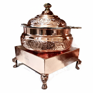 Chauffe-plats en cuivre antique chauffe-plats cuisine d'hôtel restauration servant des fournitures alimentaires chauffe-plats pour prix de gros - Product Image 1