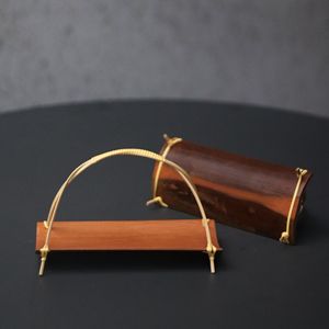 Bamboo Serving <b>Tray</b> With Handle <b>Tea</b> Ceremony Accessory Household Wooden Pattern - Product Image 2