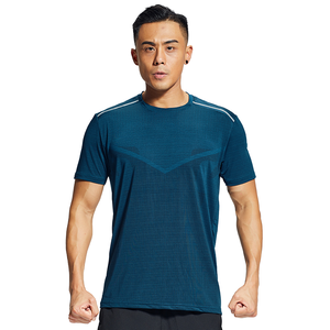 High Quality Mens Fitness <b>Athletic</b> Bodybuilding Shirts Quick Dry Reflective T Shirts - Product Image 1
