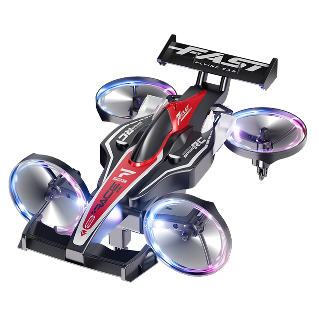 DWI Dowellin 2-in-1 Flying Car Stunt Drone-Electric Plastic Mini Indoor/Outdoor RC Quadcopter 4-Channel App-Controlled 30m Range