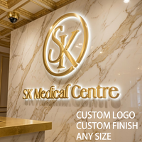 Letrero de Letras Acrílicas Retroiluminadas Personalizadas, Letrero con Logotipo 3D, Adecuado para Paredes de Marcas Corporativas y Señalización Comercial