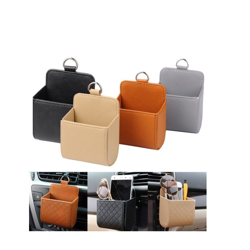 Universal PU Leather Car Dustbins Mini