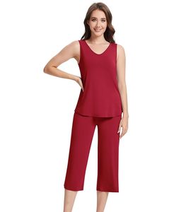 Liquidation de stock : Ensemble pyjama tricoté 2 pièces pour femme, col en V, couleur unie, vêtements de nuit doux, vente en gros, stock disponible, pyjama en liquidation - Product Image 4