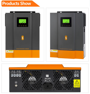 PowMr 고주파 1600W 12V 220V 80A MPPT 충전 컨트롤러 내부 2KVA 하이브리드 태양광 인버터