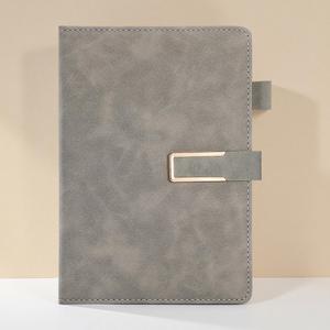 Promotion A5 Custom Luxury PU Leather Spiral & Sewing Bound Notebook with Magnetic Buckle Cover for Business - Product Image 4