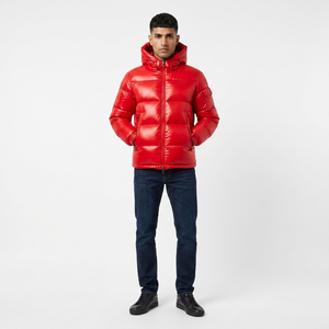 New Design Fashion Wholesale Custom Canvas Puffer <b>Jacket</b> <b>Men</b> Quilted Breathable Quick Dry Winter <b>White</b> Coat - Product Image 1