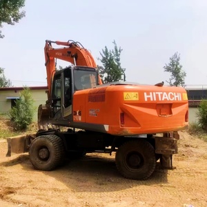 Moteur d'excavatrice sur roues Hitachi 210W d'occasion, 21 tonnes, pour nivellement de chantier de puits de gaz shaleux, structure robuste, performance longue durée - Product Image 4