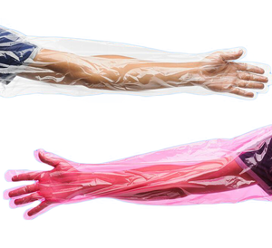 Guantes de plástico largos desechables de fábrica para inseminación veterinaria - Product Image 2