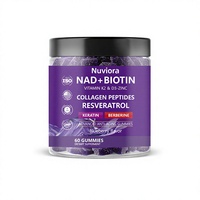 Gummies NAD+ Biotine Collagène Resvératrol Kératine Berbérine Saveur Myrtille Beauté Anti-Âge Soutien Immunitaire Adulte Marque Privée