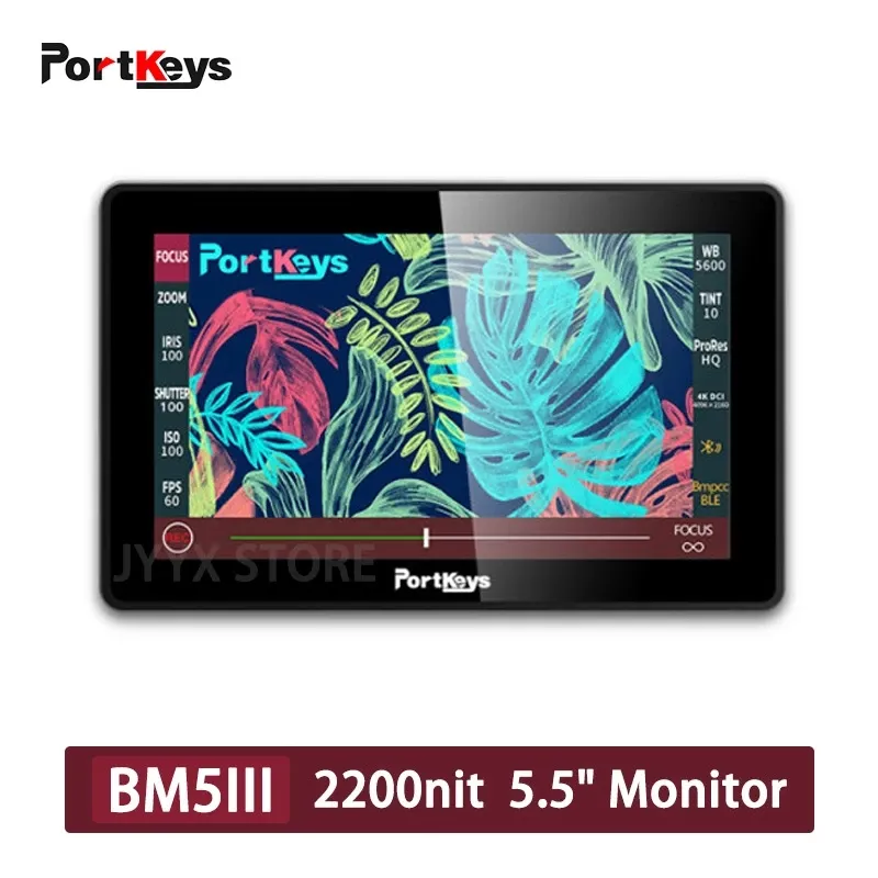 Portkeys BM5III 2200nit SDI Compatible Monitor 5.5" Touch Screen Filed Monitor Camera Control BM5 III for TILTA Canon SONY