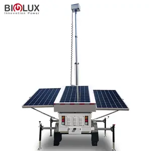 BIGLUX Mobile Solar Power CCTV Tower Parking Lot Commercial Security Camera Towers