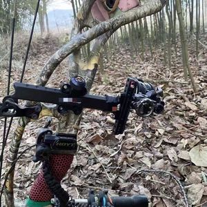 Archery Compound Bow 1 Pin Sight 41 Sight Head, Carbon Fiber Adjustable Sight Rod, Hunting &amp; Target <strong>Shooting</strong> + Metal Scale - Product Image 6