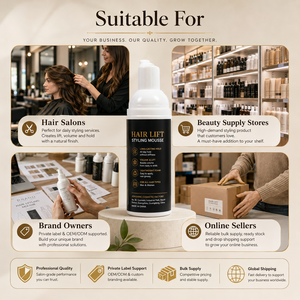Fabricant <span class=keywords><strong>de</strong></span> mousse coiffante pour cheveux en marque privée avec une tenue forte, du volume et un effet anti-frisottis pour les perruques, les tissages et les extensions - Product Image 5