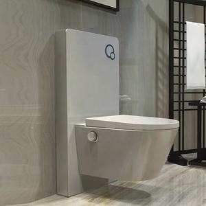 Cisterna de Lujo Negra de Vidrio Estilo Británico con Doble Descarga y Mueble - Product Image 5