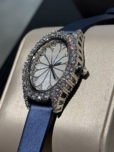 Reloj de Lujo para Mujer, Plata de Ley, Diamantes, Correa de Cuero, Elegante Reloj de Cuarzo - Product Image 6