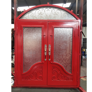 Entrée principale extérieure de luxe Porte en fer forgé Porte en fer Design à coupure thermique - Product Image 1