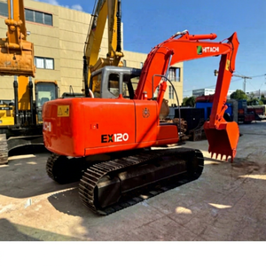 Excavadora de Cadenas Hitachi EX120 Usada Original de Japón de Alta Calidad, 12 Toneladas, 66KW, PLC, Motor, Caja de Cambios, Bomba de Engranajes Completos en Buen Estado - Product Image 1