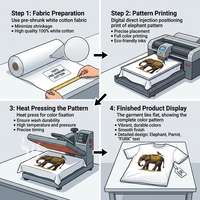 Impresora Digital de Inyección de Tinta CMYKW de Alta Gama para Prendas de Vestir, Impresora Portátil Automática de Alta Precisión para Cuero