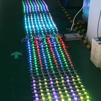 Lumières LED Pixel SHIJI APA102C SMD Prix Usine DC5V 0.3W IP67 RGBW PVC Émettant de la Lumière, Écran Carré Blanc 18mm pour Bâtiments