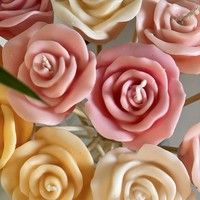 Maßgefertigte Atmosphäre Handgemachte Bienenwachs-Aromatherapie Moderne Souvenir-Blumenform Rosen-Duftkerze für Valentinstag Festival